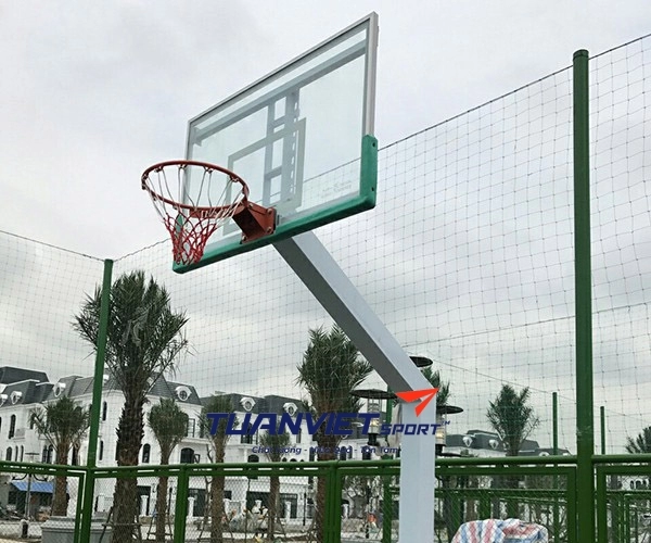 Trụ bóng rổ cố định bảng kính cường lực