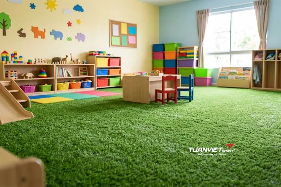 Bảng giá thảm cỏ nhân tạo sân chơi trường mầm non