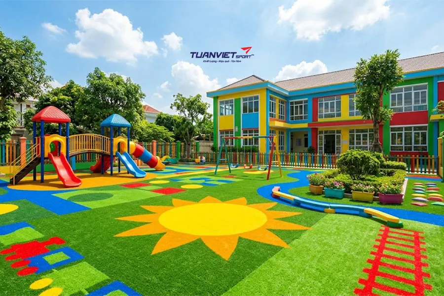 Cỏ nh&acirc;n tạo m&agrave;u sắc l&agrave; g&igrave; v&agrave; v&igrave; sao được ưa chuộng trong khu vui chơi?