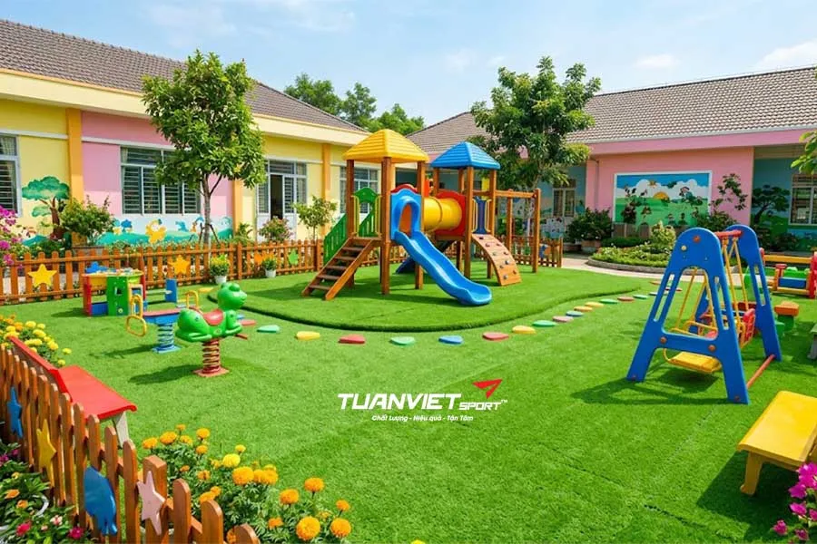 V&igrave; sao thảm cỏ nh&acirc;n tạo trường mầm non ng&agrave;y c&agrave;ng được ưa chuộng?