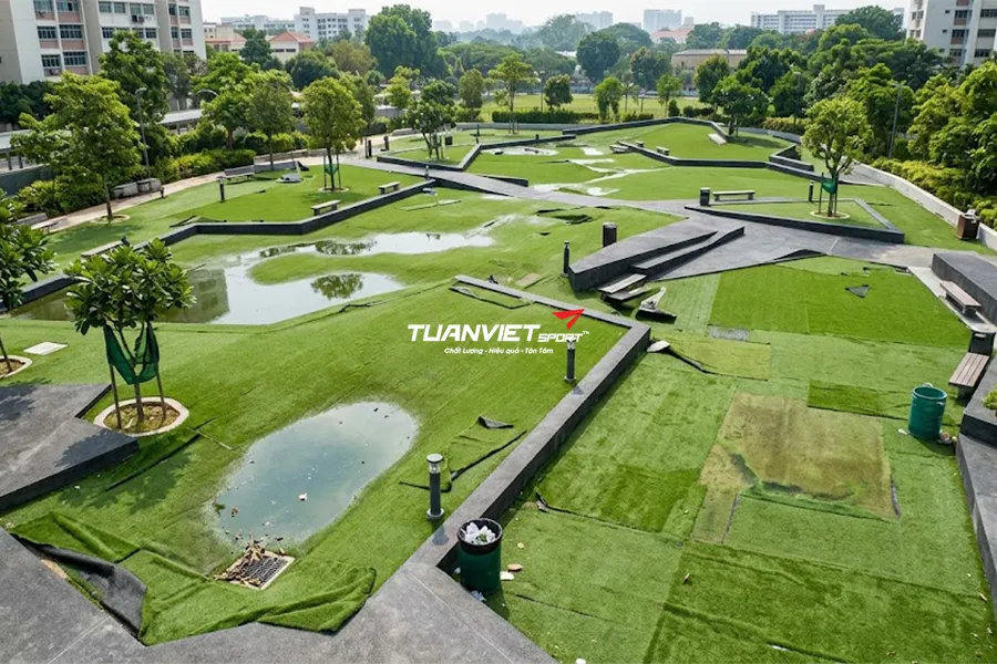 Xu hướng thiết kế c&ocirc;ng vi&ecirc;n cỏ nh&acirc;n tạo hiện đại mới nhất