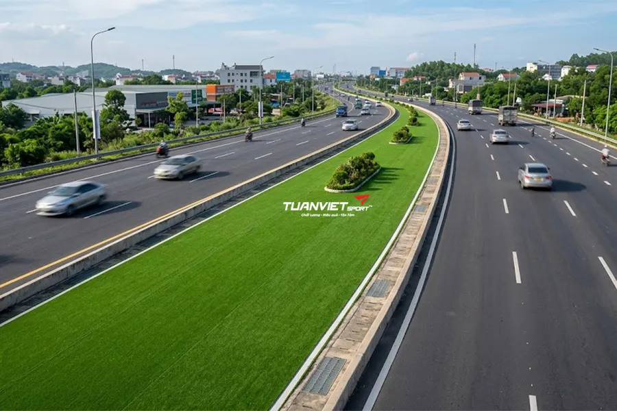 Tiêu chuẩn chiều cao cỏ nhân tạo cho dải phân cách đường bộ