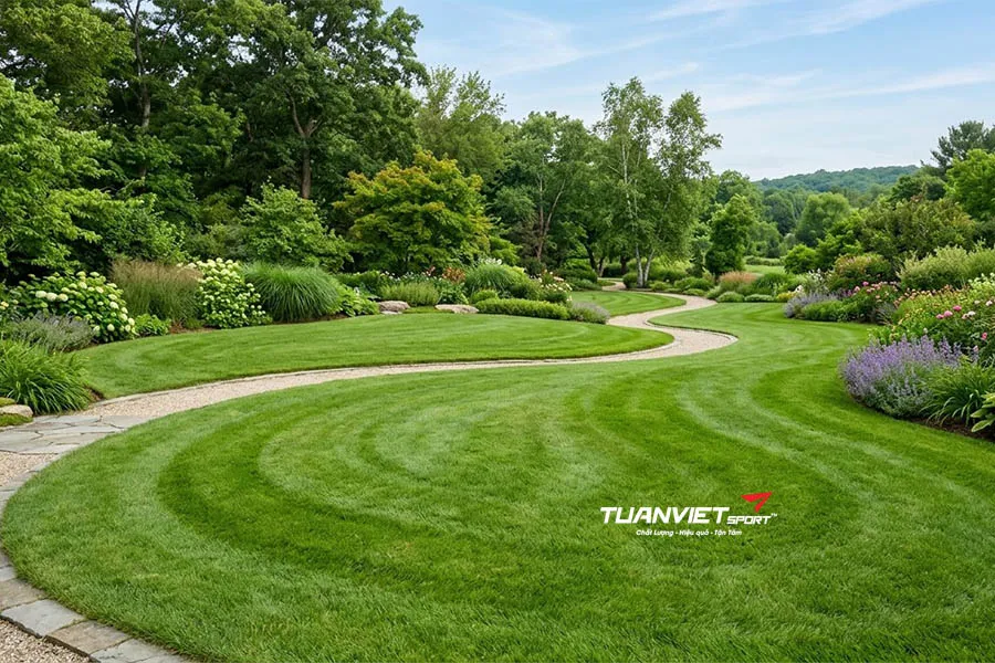 6 c&aacute;ch b&agrave;i tr&iacute; thảm cỏ nh&acirc;n tạo gi&uacute;p kh&ocirc;ng gian s&acirc;n vườn tr&ocirc;ng tự nhi&ecirc;n hơn