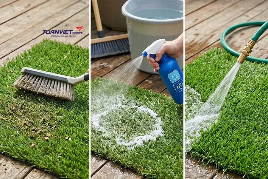 C&aacute;ch xử l&yacute; thảm cỏ nh&acirc;n tạo c&oacute; m&ugrave;i v&agrave; nguy&ecirc;n nh&acirc;n g&acirc;y m&ugrave;i thường gặp