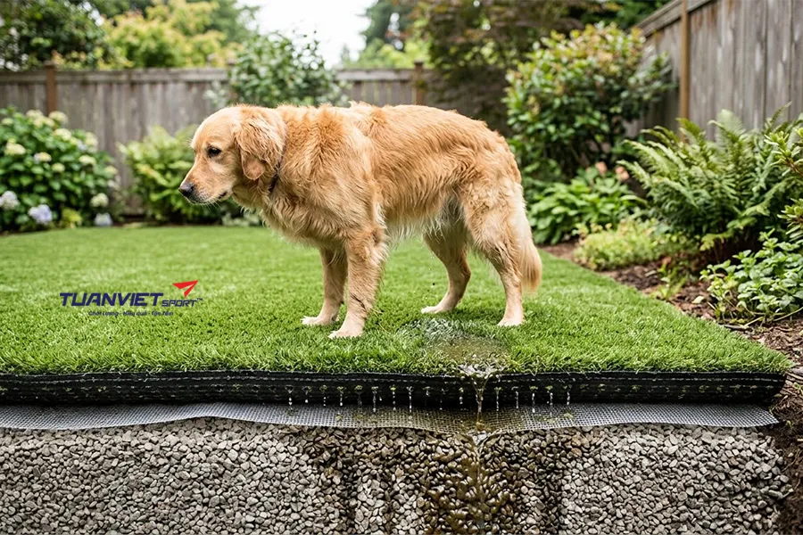 Kinh nghiệm lắp đặt và vệ sinh cỏ nhân tạo cho thú cưng