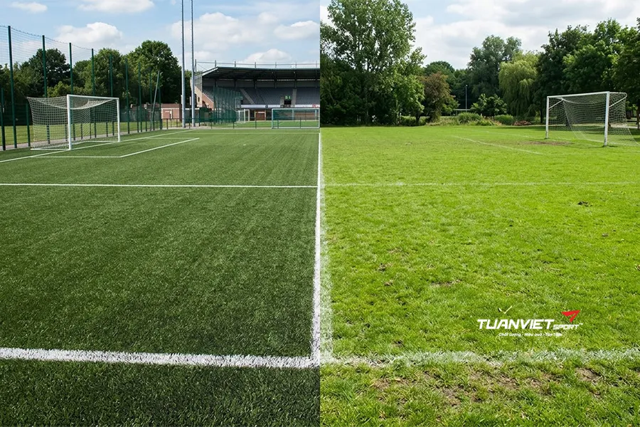 So s&aacute;nh s&acirc;n cỏ nh&acirc;n tạo v&agrave; cỏ tự nhi&ecirc;n n&ecirc;n chọn loại n&agrave;o?