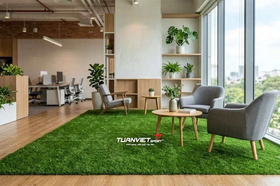 Các loại thảm cỏ nhân tạo sân vườn được sử dụng trong nhà phổ biến nhất hiện nay