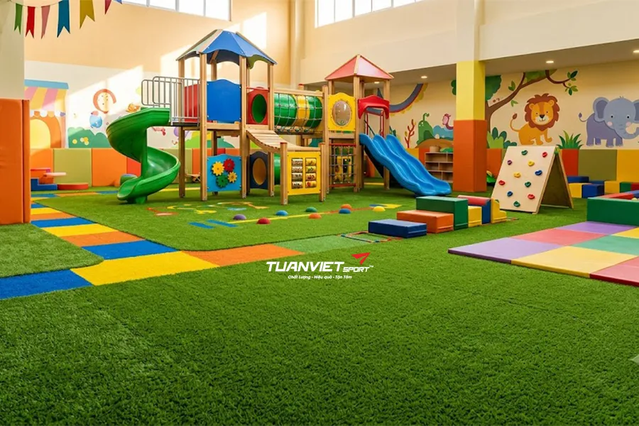 Các loại thảm cỏ nhân tạo sân vườn được sử dụng trong nhà phổ biến nhất hiện nay