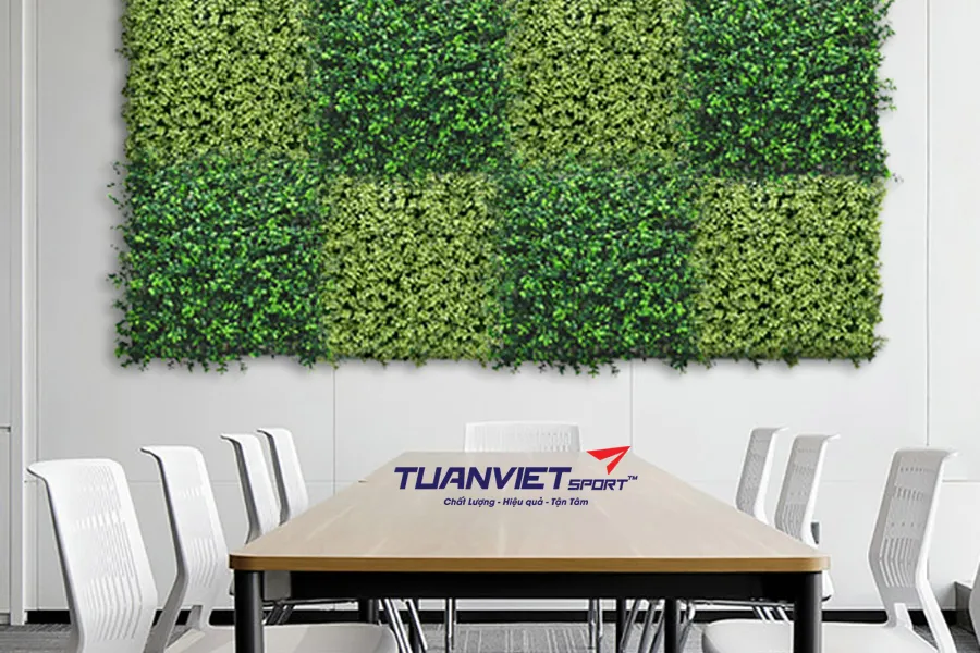 Cỏ nhân tạo văn phòng Noel: Ý tưởng trang trí khu vực lễ tân và bàn làm việc ấm áp, chuyên nghiệp