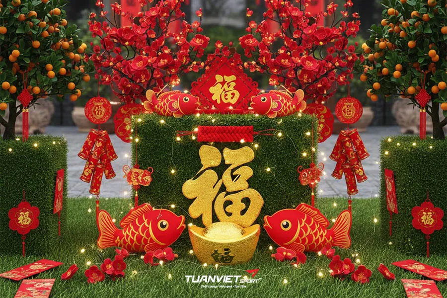 So s&aacute;nh cỏ nh&acirc;n tạo v&agrave; cỏ thật khi trang tr&iacute; Tết?