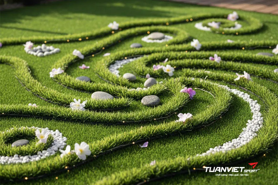 So s&aacute;nh cỏ nh&acirc;n tạo v&agrave; cỏ thật khi trang tr&iacute; Tết?