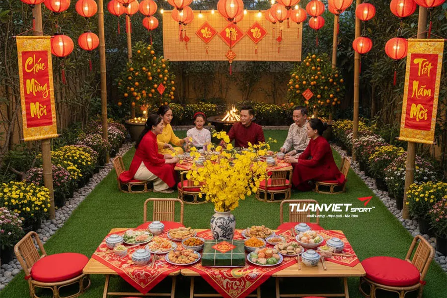 Top 15 &Yacute; Tưởng Trang Tr&iacute; S&acirc;n Vườn Đ&oacute;n Tết Bằng Cỏ Nh&acirc;n Tạo