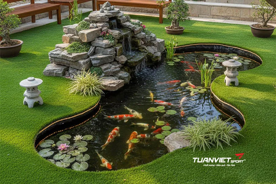 Top 15 &Yacute; Tưởng Trang Tr&iacute; S&acirc;n Vườn Đ&oacute;n Tết Bằng Cỏ Nh&acirc;n Tạo