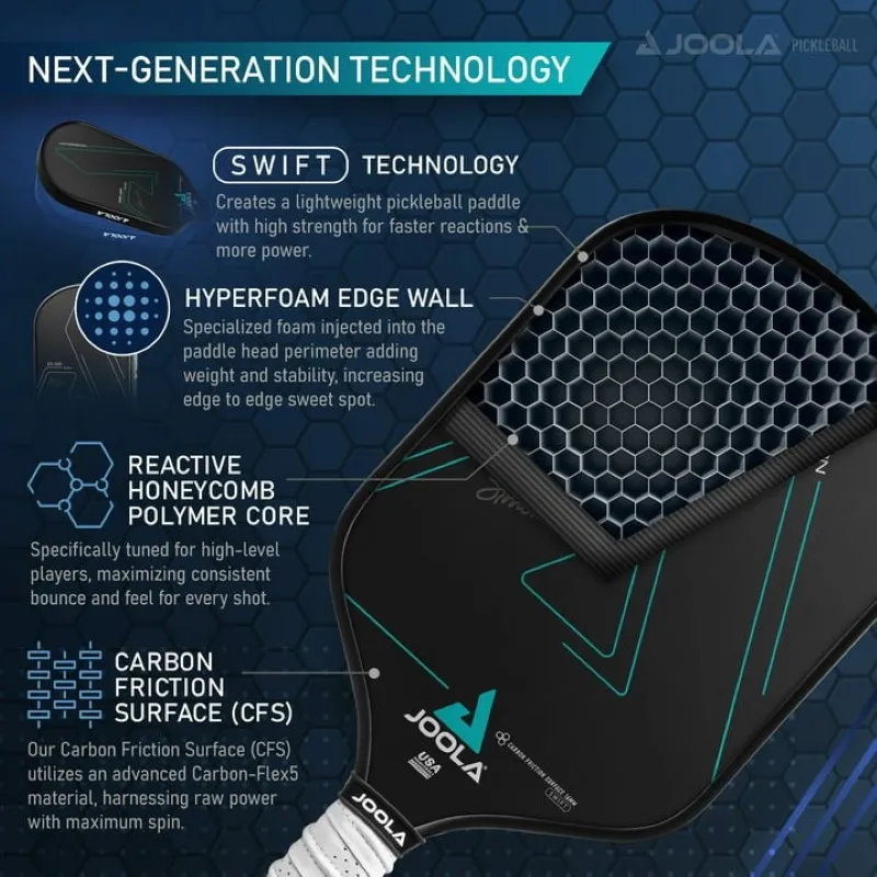 Vợt Pickleball JOOLA Simone Jardim Hyperion CFS 16 Swift