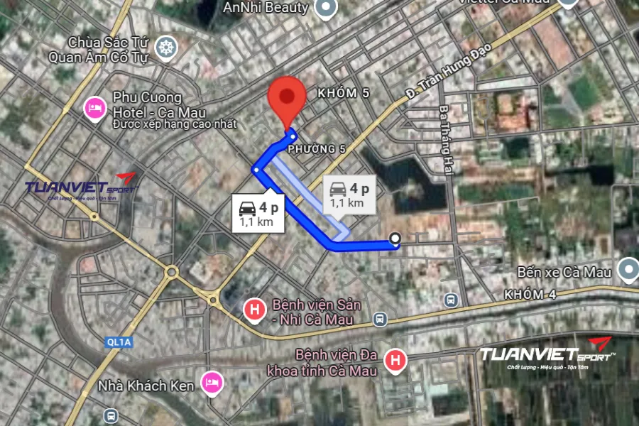 Ảnh vệ tinh shop cầu lông Tỉnh Cà Mau - Miki Sport