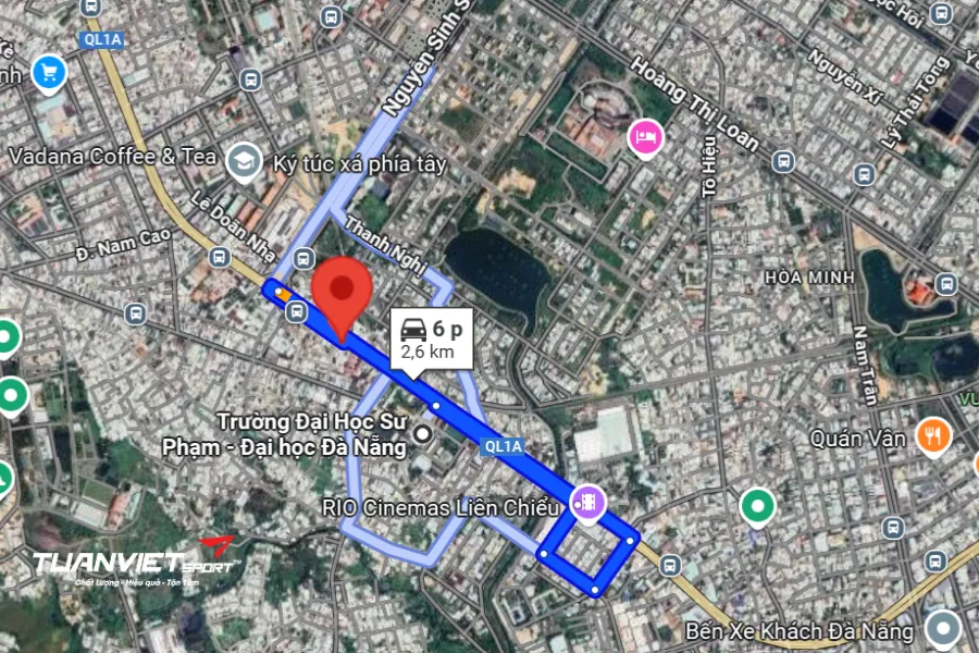 Ảnh vệ tinh shop cầu l&ocirc;ng Th&agrave;nh phố Đ&agrave; Nẵng - Dũng Badminton