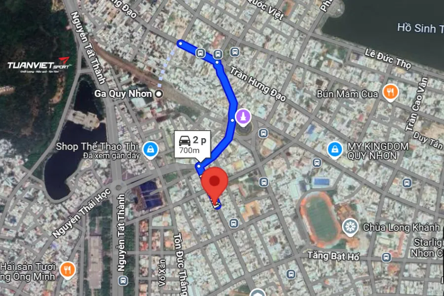 Ảnh vệ tinh shop cầu lông Thành phố Quy Nhơn - VNB Sports