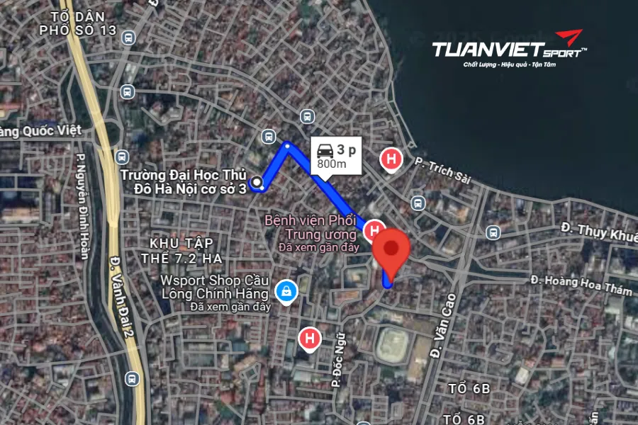 Ảnh vệ tinh shop cầu lông Quận Ba Đình - VNB Sports Ba Đình