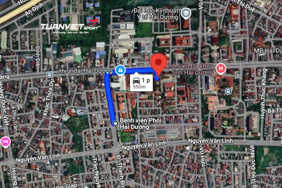 Ảnh vệ tinh shop cầu lông Tỉnh Hải Dương