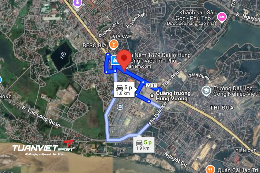 Ảnh vệ tinh shop cầu lông Tỉnh Phú Thọ - Mạnh Lý Sport