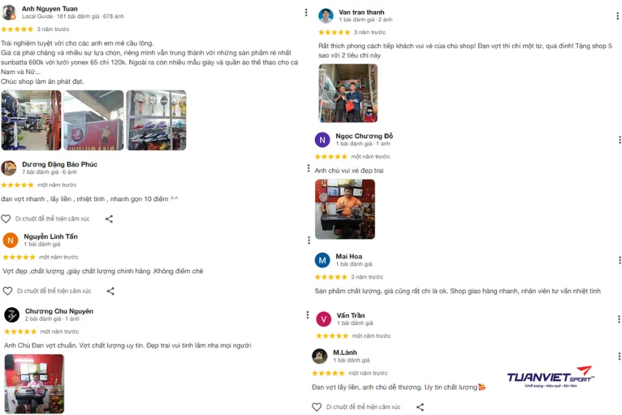 Đánh giá của người mua về Shop cầu lông Huy Hoàng Sport