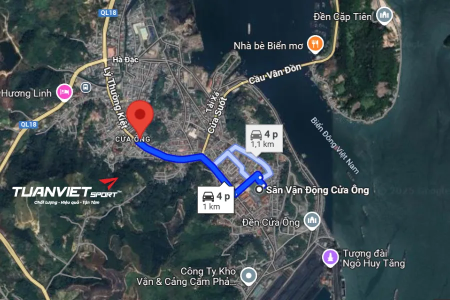 Ảnh vệ tinh shop cầu lông Tỉnh Quảng Ninh - VMH Quảng Ninh