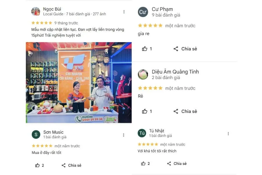 Shop cầu lông VNB Sports Quảng Bình - Shop cầu lông tỉnh Quảng Trị