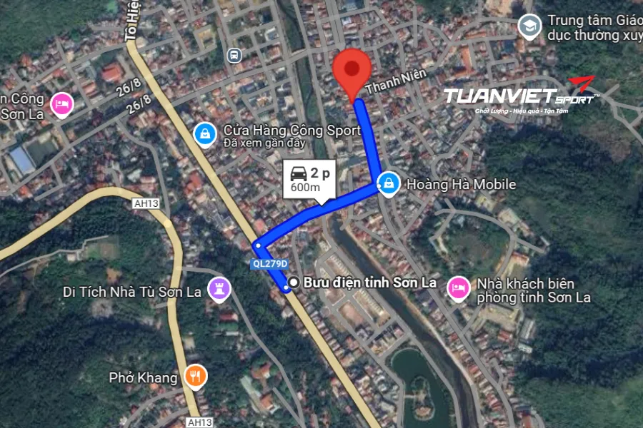 Ảnh vệ tinh shop cầu lông Tỉnh Sơn La - HẢI DƯƠNG SPORT