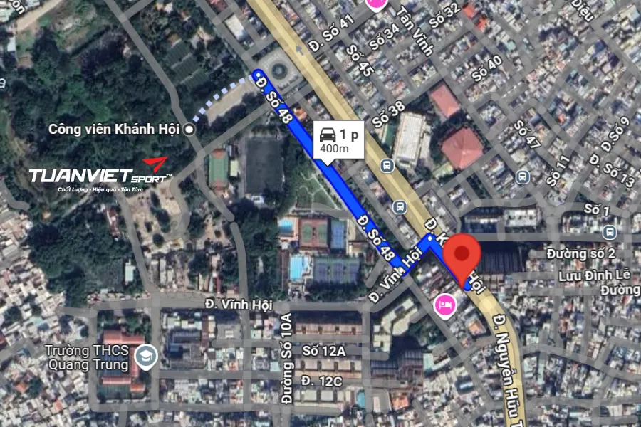 Ảnh vệ tinh shop cầu lông Quận 7 - Lượng Sport