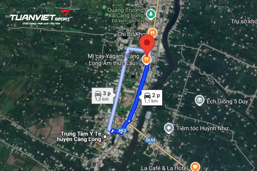 Ảnh vệ tinh shop cầu lông Tỉnh Trà Vinh - Càng Long BadmintonHouse