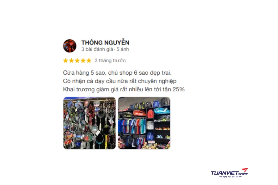 Đánh giá của người mua về Shop pickleball Minh Luan Sport