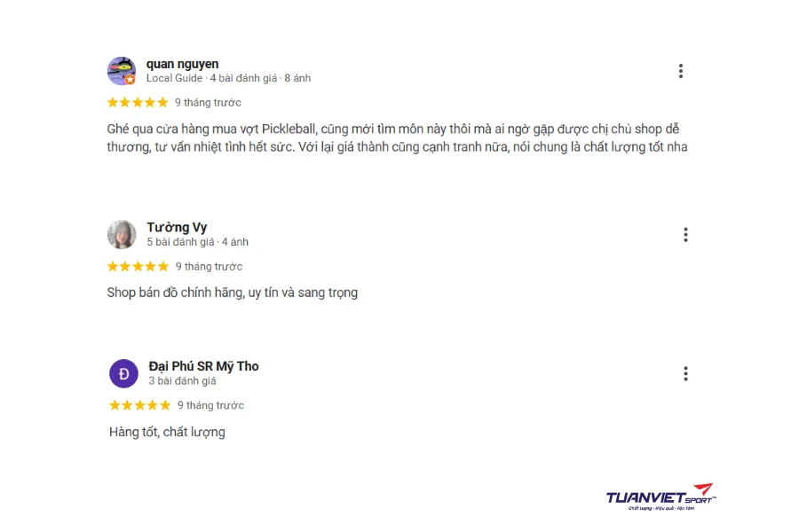 Đánh giá của người mua về Shop pickleball DKN