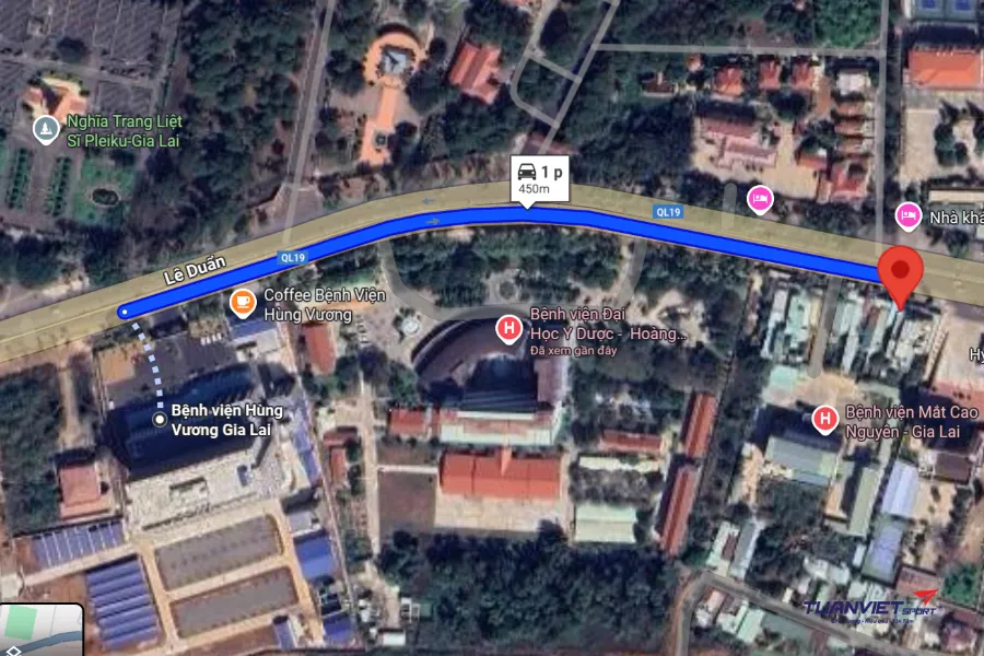 Ảnh vệ tinh shop pickleball Phương Tuyền Sport