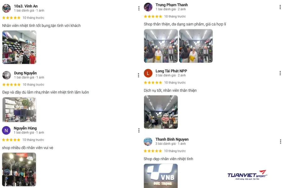 Đánh giá của người mua về Shop pickleball VNB Sports