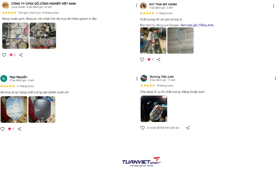 Shop pickleball Yến Sports - shop Pickleball tỉnh Phú Thọ