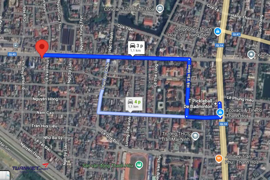Ảnh vệ tinh Shop pickleball Trung Sâm