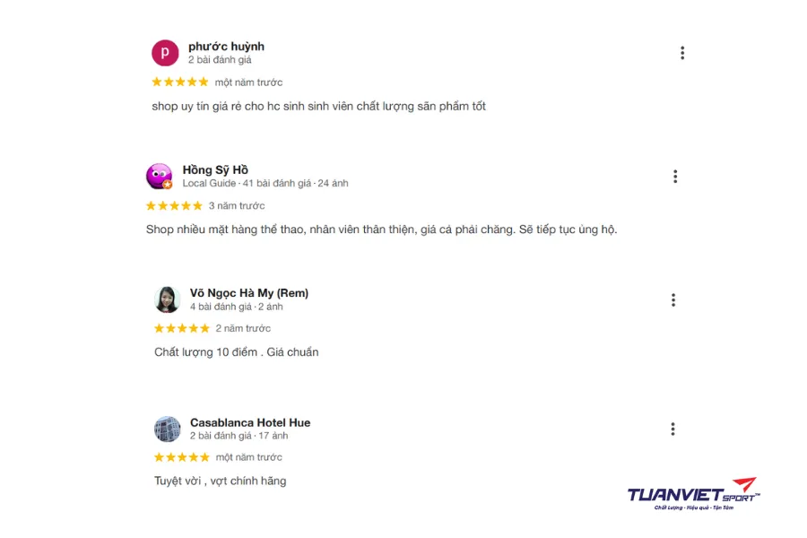 Đánh giá của người mua về Shop pickleball Linh Vân Sport