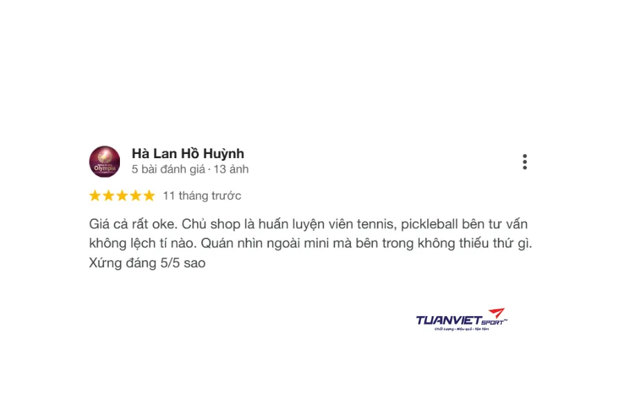 Đánh giá của người mua về Shop pickleball Tuyn Sport
