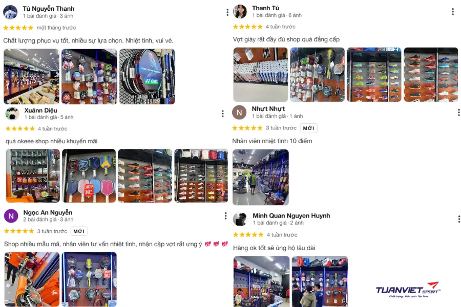 Đánh giá của người mua về Shop pickleball VNB Sports