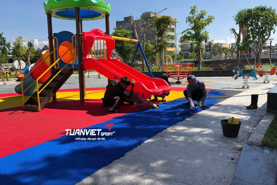 Dự &Aacute;n S&acirc;n Chơi Trẻ Em EPDM C&ocirc;ng vi&ecirc;n Thanh Ni&ecirc;n - Điện B&agrave;n
