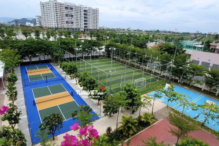 H&igrave;nh ảnh thực tế của S&acirc;n Pickleball Trường Tiểu học v&agrave; Trung học cơ sở FPT Đ&agrave; Nẵng