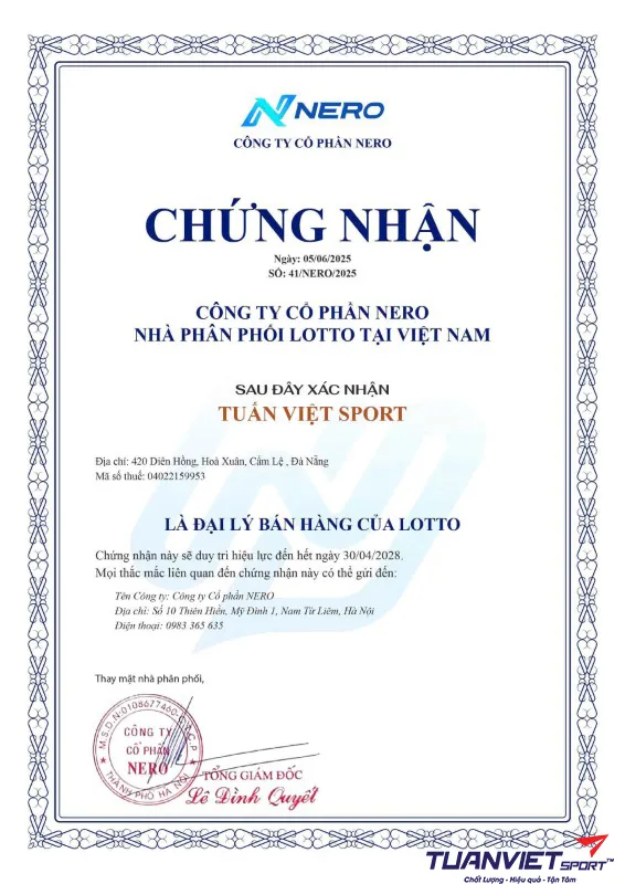 Đại lý bán hàng của Lotto tại Việt Nam - Giới Thiệu Tuấn Việt Sport - Đơn Vị Uy Tín Trong Lĩnh Vực Thi Công & Thiết Bị Thể Thao