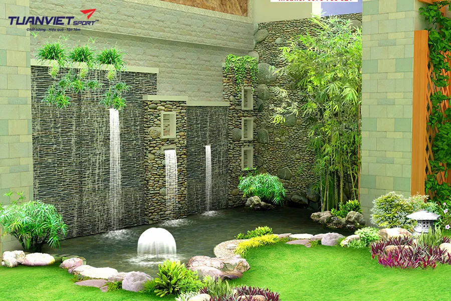 Gợi ý các mẫu thiết kế sân vườn đẹp với cỏ nhân tạo