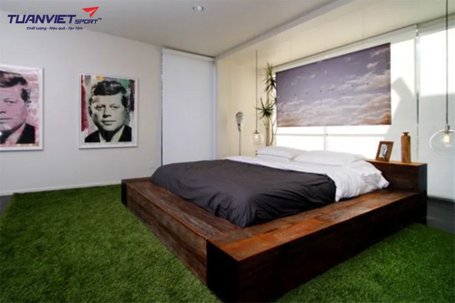 Thảm cỏ nhân tạo trong nhà - giải pháp trang trí hiện đại cho căn hộ đô thị