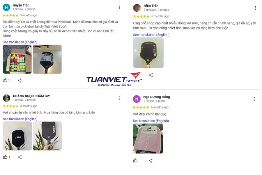 Đánh giá của khách hàng về Tuấn Việt Sport