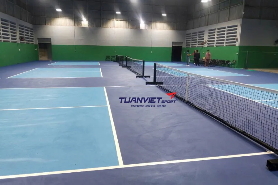 Sân pickleball hoàn thiện bằng sơn Hawker bởi Tuấn Việt Sport