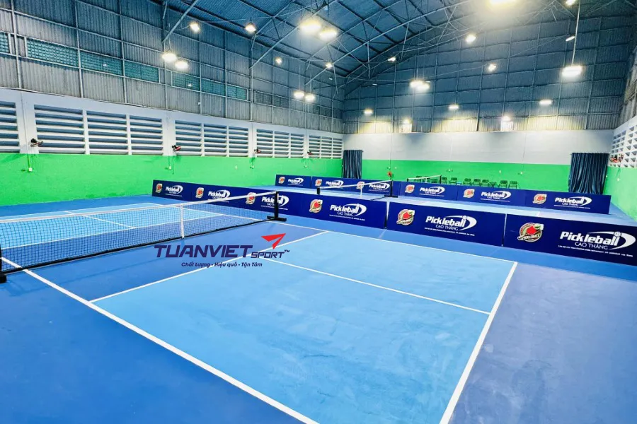 Sân pickleball hoàn thiện bằng sơn Hawker bởi Tuấn Việt Sport