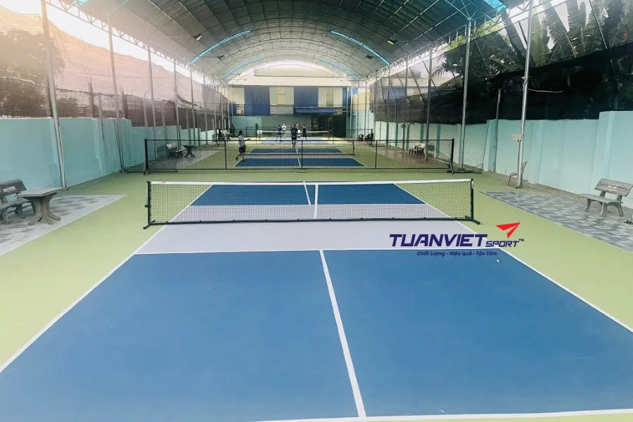 Sân pickleball hoàn thiện bằng sơn Hawker bởi Tuấn Việt Sport