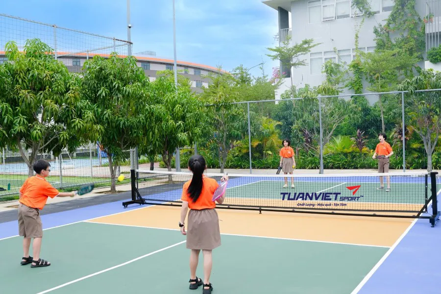 Sân pickleball hoàn thiện bằng sơn Hawker bởi Tuấn Việt Sport