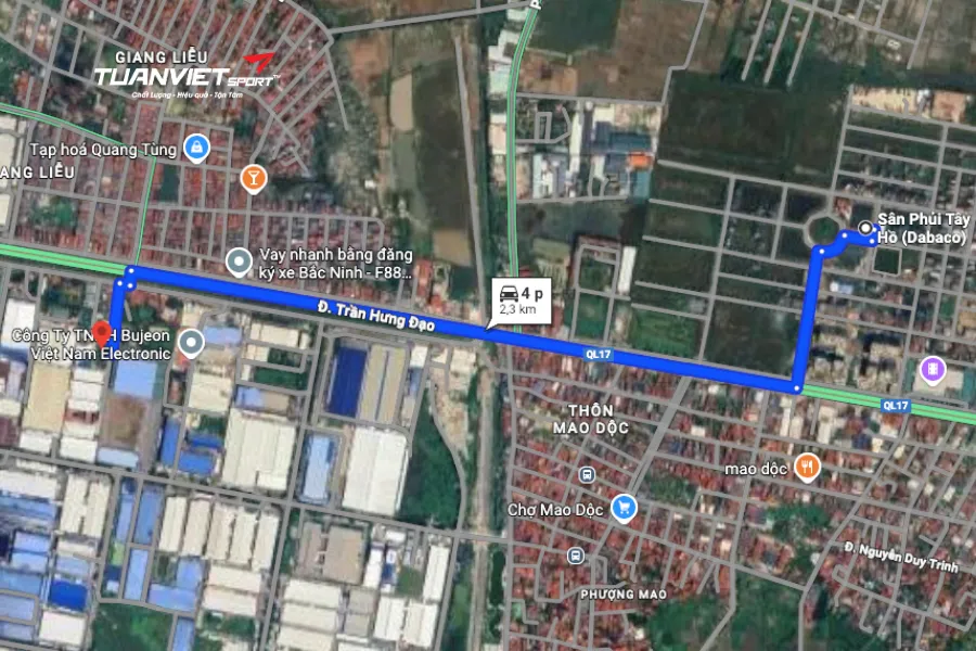 Danh s&aacute;ch s&acirc;n b&oacute;ng đ&aacute; Bắc Ninh - S&acirc;n b&oacute;ng B&aacute;ch Diệp